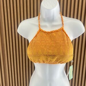 Luli Fama Orange Bikini Top